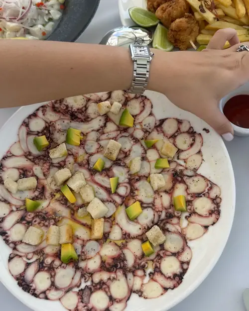 Carpaccio de pulpo